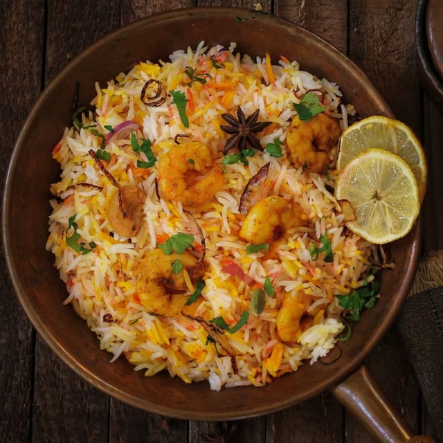 Shrimp Biryani.