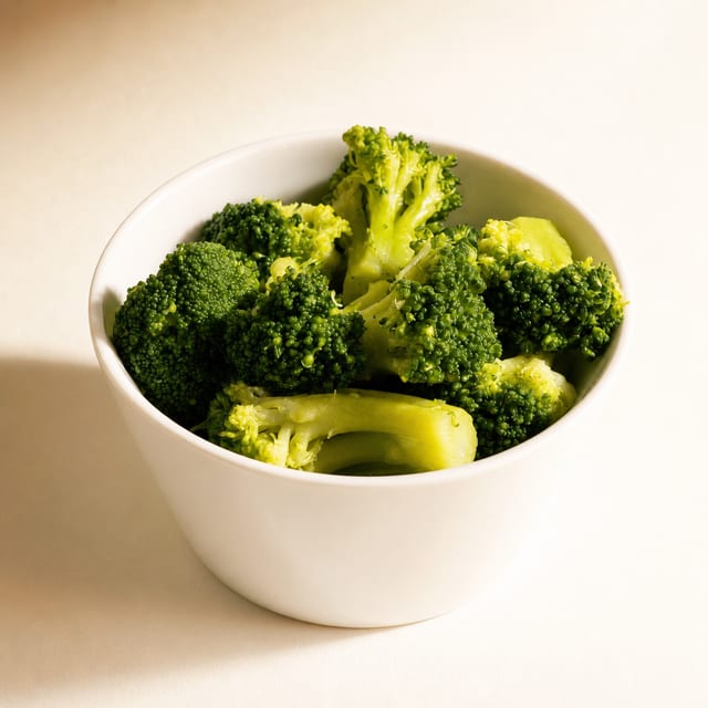 Steamed Broccoli.