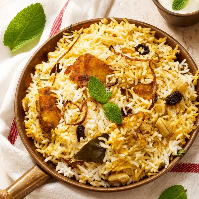 Fish Biryani.